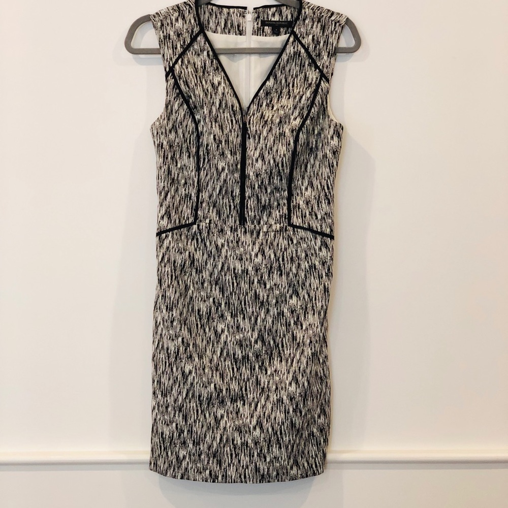 Black and white structured dress